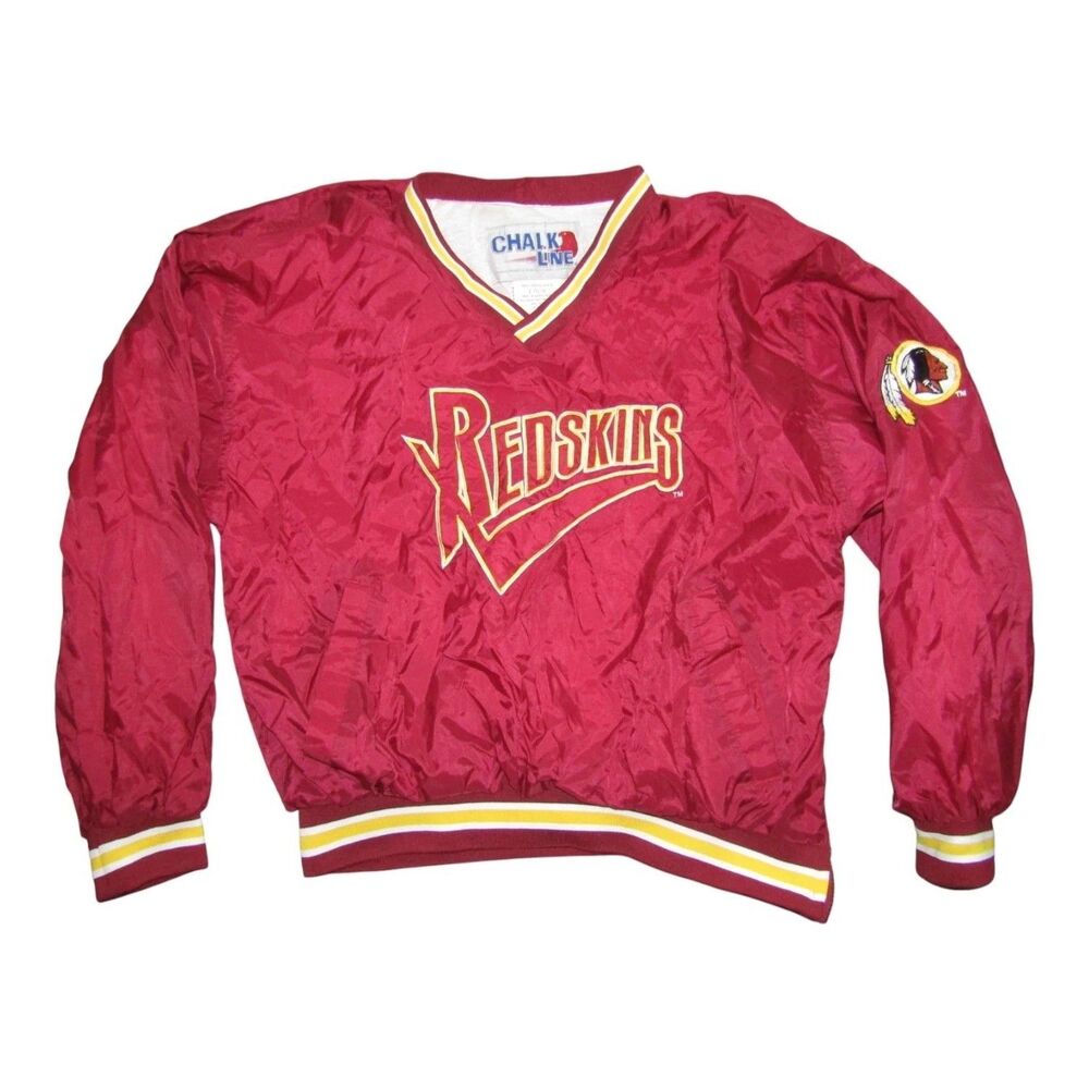 Vintage Chalk Line Washington Redskins NFL Satin Pullover Adult Size XL